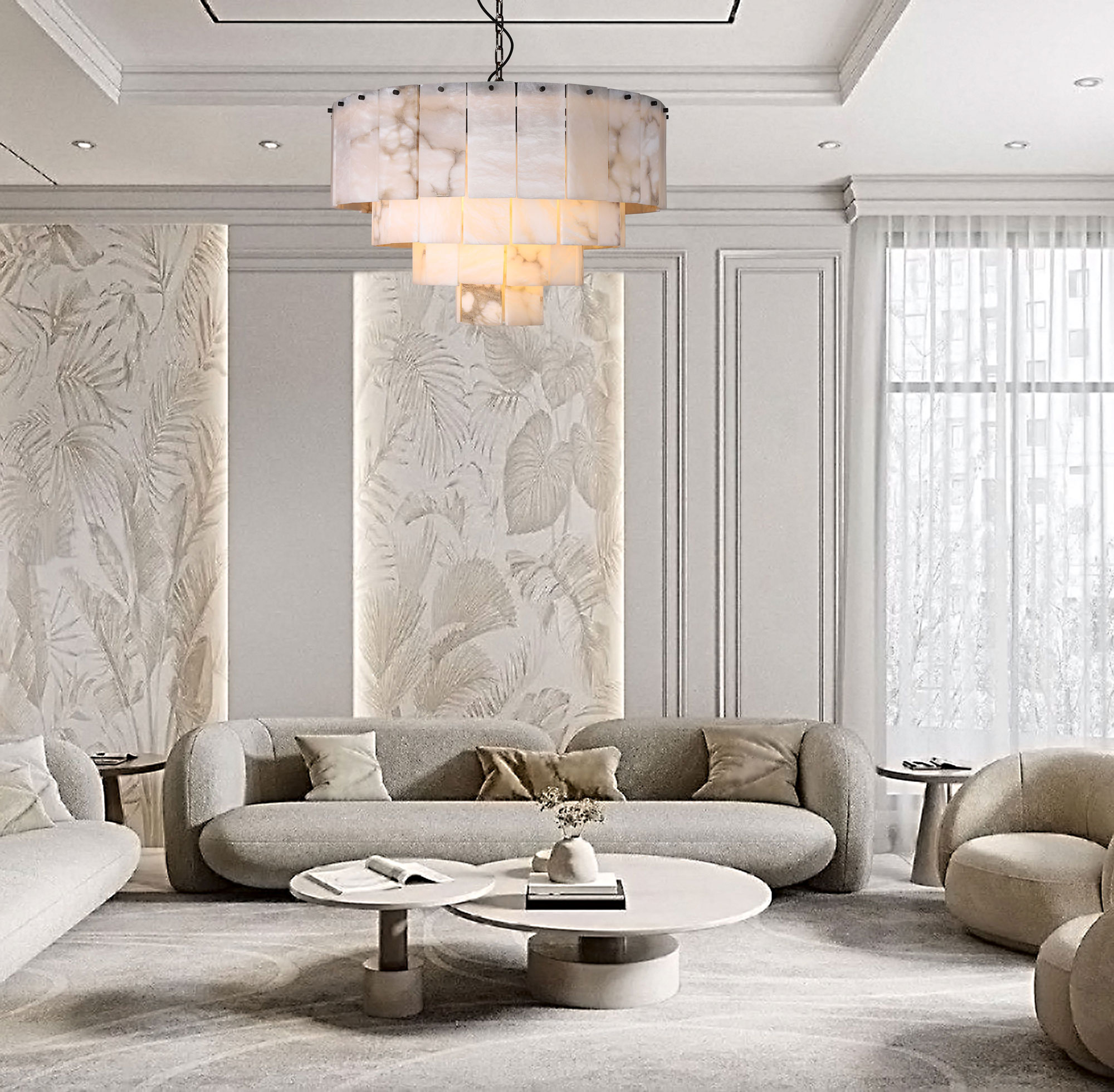 lamp supplier：The Elegance of Alabaster Chandeliers: Brilliant Brand as Nature's Curator